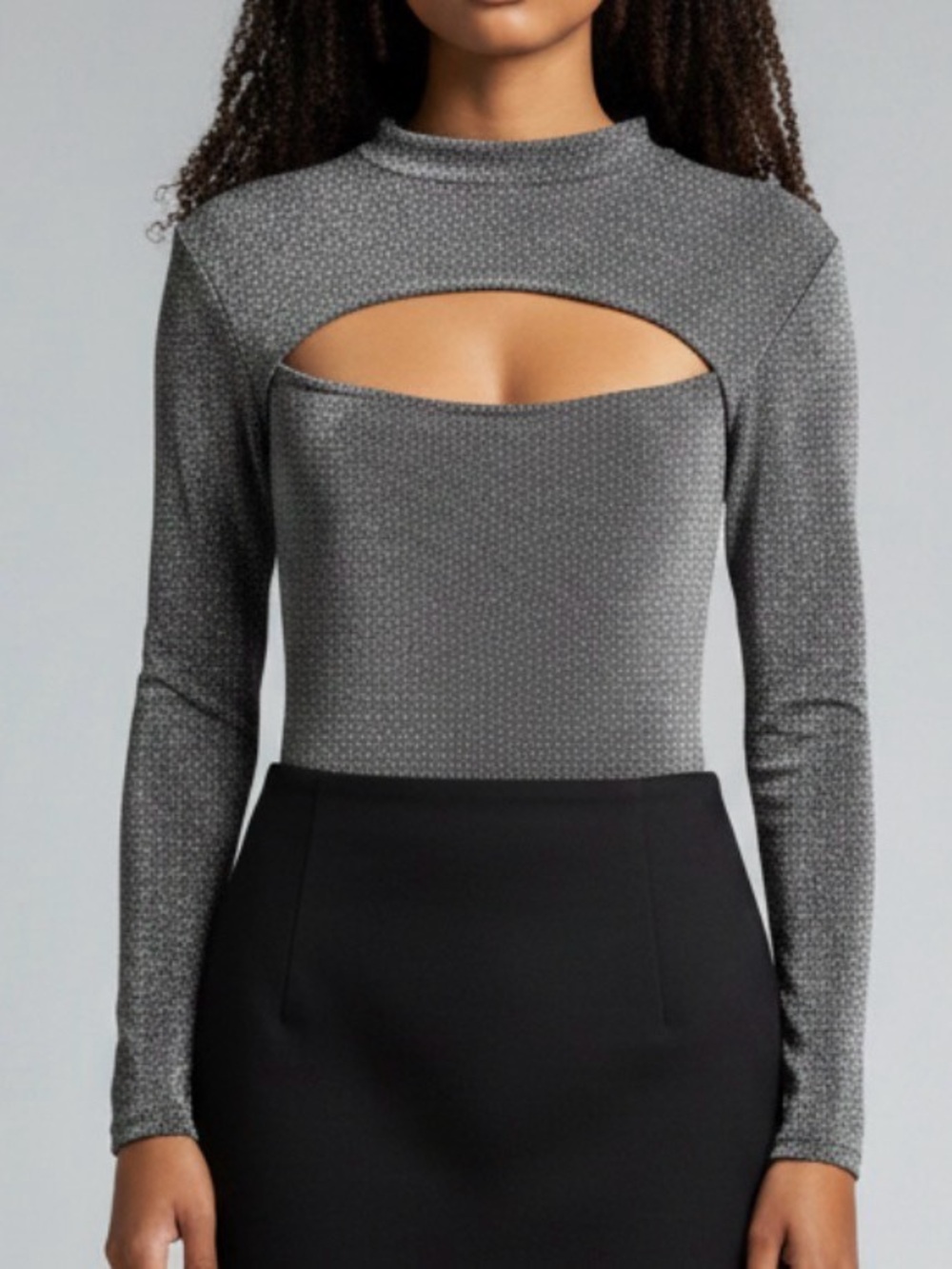 Divided by H&M Metallic Off-Shoulder Cutout Bodysuit
